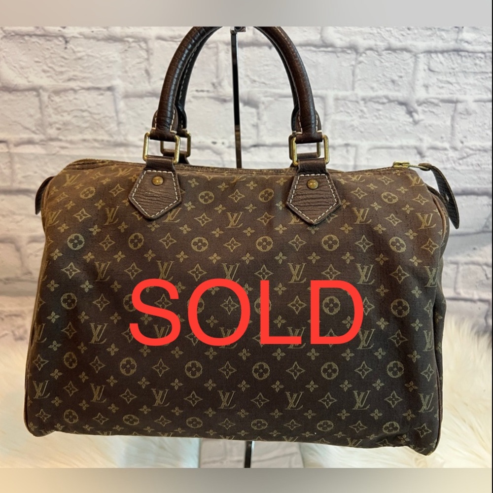 NEW ARRIVAL LOUIS VUITTON Speedy 30 Monogram Mini Lin Hand Bag